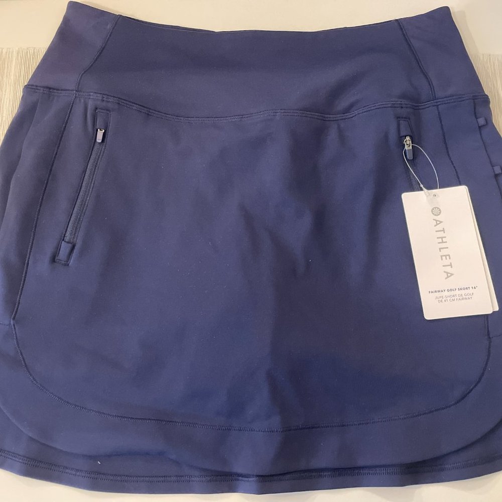 ATHLETA Fairway Golf Skort 16", Navy, Md
